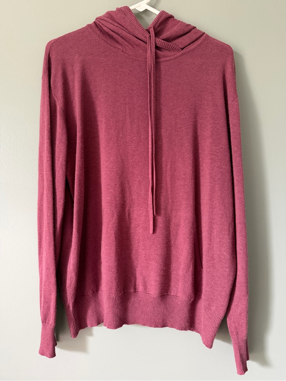 Neu Nomads Cotton Cashmere Hoodie Sweater Plum Womens Large Lounge Comfy